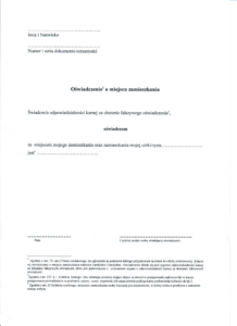oswiadczenie